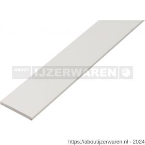 GAH Alberts platte stang PVC wit 20x2 mm 1 m - W51501226 - afbeelding 1