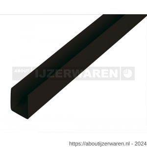 GAH Alberts U-profiel PVC zwart 10x18x10x1 mm 1 m - W51501418 - afbeelding 1