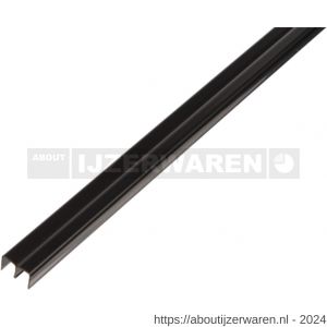 GAH Alberts geleiding railprofiel boven PVC zwart,6,5 mm 1 m - W51501779 - afbeelding 1