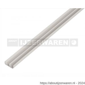 GAH Alberts geleiding railprofiel onder PVC wit 6,5 mm 1 m - W51501781 - afbeelding 1