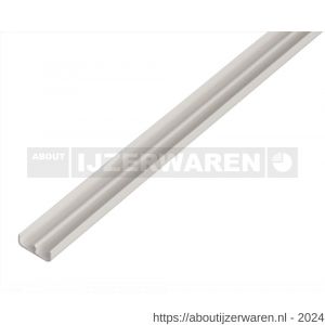 GAH Alberts geleiding railprofiel onder PVC wit 6,5 mm 2 m - W51501782 - afbeelding 1