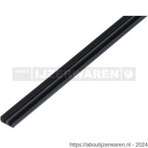 GAH Alberts geleiding railprofiel onder PVC zwart 6,5 mm 2 m - W51501784 - afbeelding 1