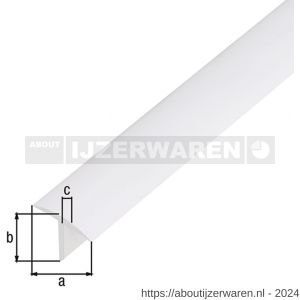 GAH Alberts T-profiel PVC wit 25x18x2 mm 1 m - W51501885 - afbeelding 1