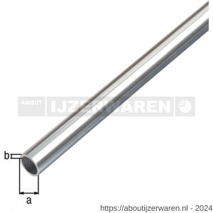 GAH Alberts ronde buis aluminium chroom 15x1 mm 1 m - W51501852 - afbeelding 1