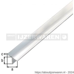 GAH Alberts T-profiel aluminium chroom 15x15x1,5 mm 1 m - W51501883 - afbeelding 1