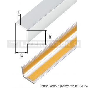 GAH Alberts hoekprofiel zelfklevend aluminium chroom 25x15x1,5 mm 1 m - W51501838 - afbeelding 1