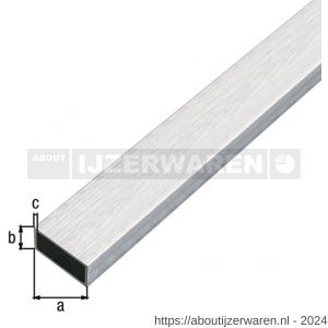 GAH Alberts rechthoekige buis aluminium RVS optiek licht 20x10x1 mm 1 m - W51501866 - afbeelding 1