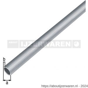 GAH Alberts ronde buis aluminium RVS optiek licht 8x1 mm 2 m - W51501856 - afbeelding 1