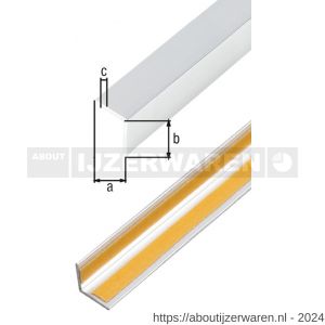 GAH Alberts hoekprofiel zelfklevend aluminium RVS optiek licht 30x30x1 mm 2 m - W51501843 - afbeelding 1