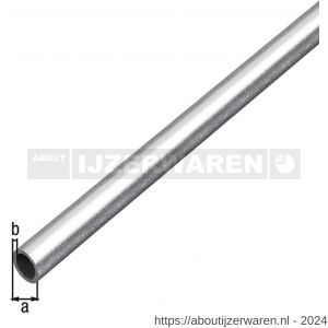 GAH Alberts ronde buis aluminium kogelgestraald zilver 10x1 mm 1 m - W51501859 - afbeelding 1