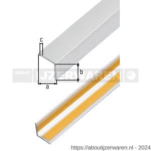 GAH Alberts hoekprofiel zelfklevend aluminium gekogelstraald zilver 20x10x1 mm 1 m - W51501846 - afbeelding 1