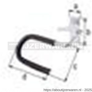 GAH Alberts skihouder gebogen blauw verzinkt 70 mm - W51502008 - afbeelding 2