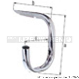 GAH Alberts fietshaak gebogen blauw verzinkt 18x150x150 mm - W51501801 - afbeelding 2