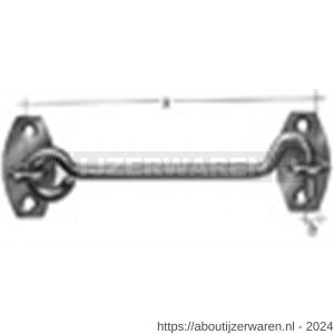 GAH Alberts wind stormhaak oog arrêteerplaat geel verzinkt 120 x diameter 5,8 mm - W51500043 - afbeelding 2