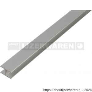 GAH Alberts H-profiel zelfklevend aluminium zilver 12,9x24x1,5 mm 2 m - W51501307 - afbeelding 1