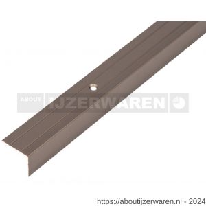 GAH Alberts trapbeschermingslijst aluminium brons geeloxeerd 24,5x20x1,5 mm 1 m - W51501522 - afbeelding 1