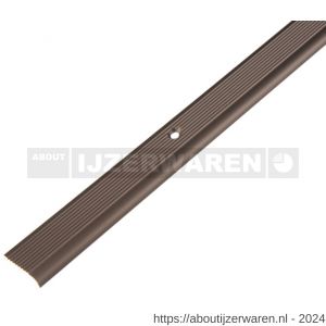 GAH Alberts trapbeschermingslijst aluminium brons geeloxeerd 23x5,0x2,0 mm 2 m - W51501532 - afbeelding 1