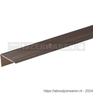 GAH Alberts trapbeschermingslijst aluminium brons geeloxeerd 45x23x2,7 mm 2 m - W51501537 - afbeelding 1