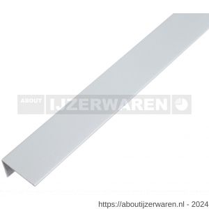 GAH Alberts hoekprofiel PVC aluminium grijs 25x15x1 mm 1 m - W51501053 - afbeelding 1