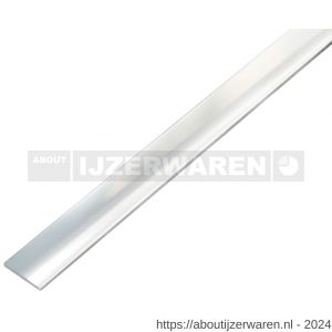 GAH Alberts platte stang zelfklevend aluminium chroom 15x2 mm 1 m - W51500681 - afbeelding 1