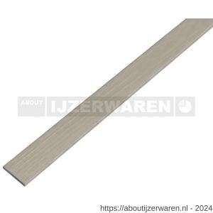 GAH Alberts platte stang zelfklevend aluminium RVS optiek donker 20x2 mm 1 m - W51500685 - afbeelding 1