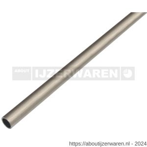 GAH Alberts ronde buis aluminium RVS optiek donker 8x1 mm 1 m - W51500817 - afbeelding 1