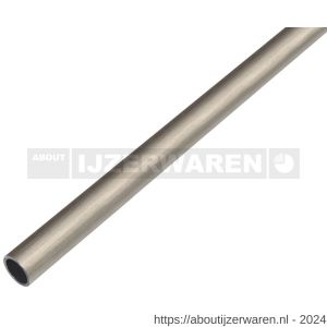 GAH Alberts ronde buis aluminium RVS optiek donker 10x1 mm 1 m - W51500818 - afbeelding 1