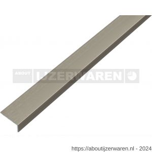 GAH Alberts hoekprofiel zelfklevend aluminium RVS optiek donker 20x10x1 mm 1 m - W51501022 - afbeelding 1