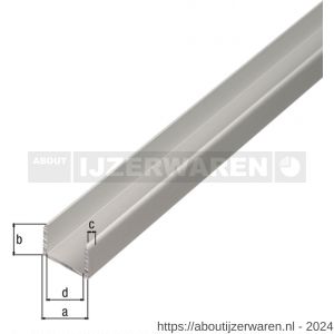 GAH Alberts U-profiel zelfklevend aluminium zilver 10x8,9x10x1,5 mm 1 m - W51501397 - afbeelding 2