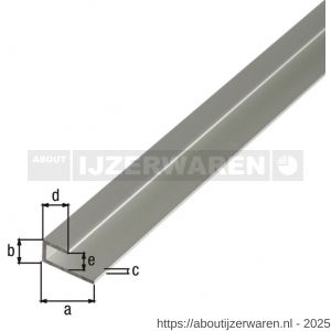 GAH Alberts afdeklijst profiel zelfklemmend aluminium zilver geeloxeerd 20x9x10 mm 1 m - W51501823 - afbeelding 2