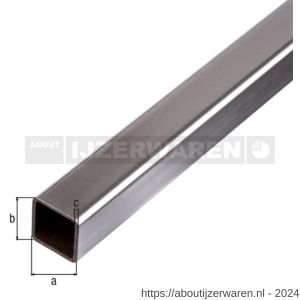 GAH Alberts vierkante buis staal glad 80x80x3 mm 1 m - W51501991 - afbeelding 2