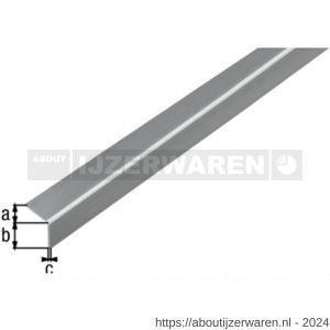 GAH Alberts hoekprofiel zelfklevend PVC RVS optiek 20x20 mm 1 m - W51500700 - afbeelding 2