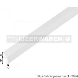 GAH Alberts hoekprofiel zelfklevend PVC wit 20x20 mm 1 m - W51500701 - afbeelding 1