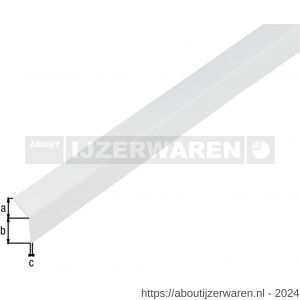 GAH Alberts hoekprofiel zelfklevend PVC wit 20x20 mm 2,6 m - W51500702 - afbeelding 1