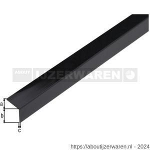 GAH Alberts hoekprofiel zelfklevend PVC zwart hoogglans 20x20x1,5 mm 1 m - W51500703 - afbeelding 1