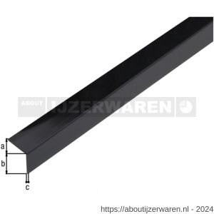 GAH Alberts hoekprofiel zelfklevend PVC zwart hoogglans 20x20 mm 2,6 m - W51500704 - afbeelding 1