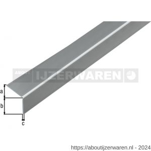 GAH Alberts hoekprofiel zelfklevend PVC RVS optiek 30x30x1,5 mm 2,6 m - W51500706 - afbeelding 1