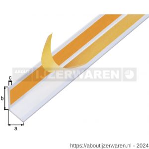 GAH Alberts hoekprofiel zelfklevend aluminium wit 20x20x1,5 mm 1 m - W51500748 - afbeelding 2