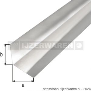 GAH Alberts gladde plaat gefaceteerd L aluminium blank 50x50 mm 2 m - W51501637 - afbeelding 1