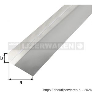 GAH Alberts gladde plaat gefaceteerd L aluminium blank 68x30 mm 2 m - W51501638 - afbeelding 1