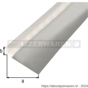 GAH Alberts gladde plaat gefaceteerd L aluminium blank 96x28 mm 2 m - W51501639 - afbeelding 1