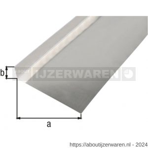 GAH Alberts gladde plaat gefaceteerd L aluminium blank 135x30 mm 2 m - W51501640 - afbeelding 1