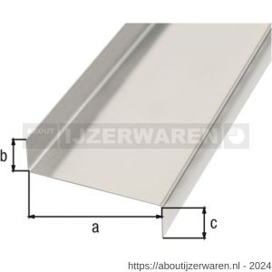 GAH Alberts gladde plaat gefaceteerd Z aluminium blank 18x63x18 mm 2 m - W51501641 - afbeelding 1