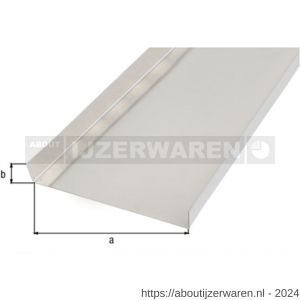 GAH Alberts gladde plaat gefaceteerd U aluminium blank 18x130x18 mm 2 m - W51501642 - afbeelding 1