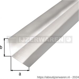 GAH Alberts gladde plaat gefaceteerd L aluminium blank 50x50 mm 1 m - W51501643 - afbeelding 1