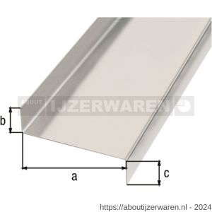 GAH Alberts gladde plaat gefaceteerd Z aluminium blank 18x63x18 mm 1 m - W51501647 - afbeelding 1