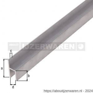 GAH Alberts stoelprofiel aluminium brute 26x11x1,5 mm 1 m - W51501547 - afbeelding 2