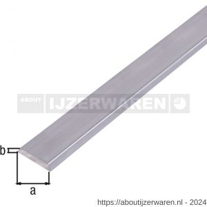 GAH Alberts afdeklijst afgeronde kanten aluminium blank 25x4 mm 1 m - W51500644 - afbeelding 2