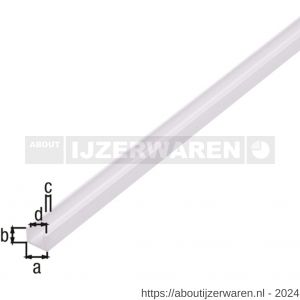 GAH Alberts U-profiel PVC wit 6,2x8,7x6,2x1,2 mm 1 m - W51501429 - afbeelding 2