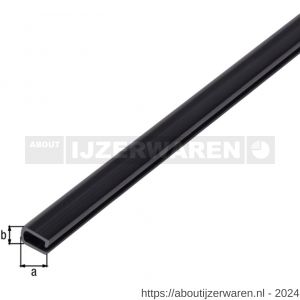 GAH Alberts U-profiel PVC zwart 7x4x0,5 mm 1 m - W51501542 - afbeelding 2